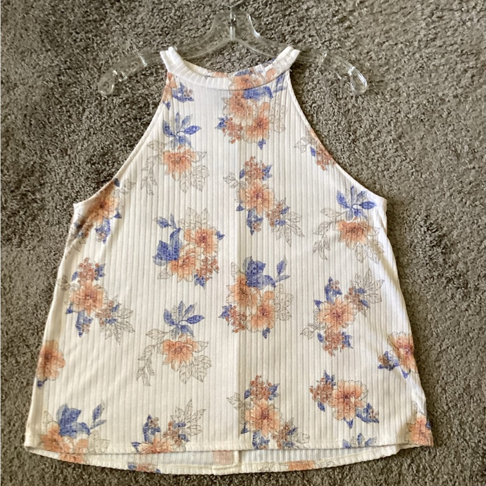 Woman’s sleeveless halter top